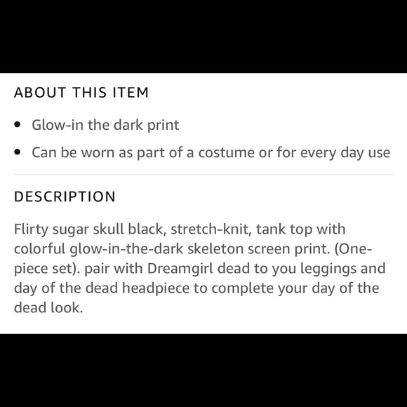 New Glow In The Dark Skeleton Top M/L - Picture 7 of 7